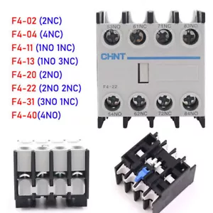 F4 Auxiliary Contactor NO NC Blocks 690V for CJX2 AC Contactor Normal Open/Close - Picture 1 of 18