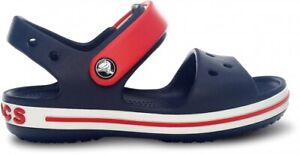 Crocs Crocband Sandal Kinder Schuhe Sandale Pantolette Badeschuhe (Navy/Red)