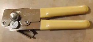 Vintage "SWING-A-WAY" Swing Away Manual Can Opener TAN Handle 6 1/2" Made in USA - Picture 1 of 5