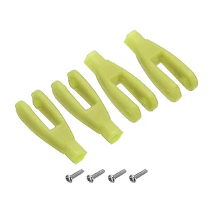 4 Stück Nylon-Gabelköpfe M2 mit Gewindeanschluss und Schrauben, fruchtgrün - Bild 1 von 6