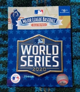Official 2020 MLB World Series Patch Los Angeles Dodgers vs Tampa Bay Rays - Picture 1 of 2