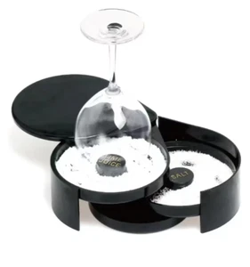 3-Tier Bar Salt Sugar Margarita Cocktail Glass Rimmer Home Bar Rotating Rimmer - Picture 1 of 3
