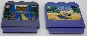 2 Vtech V Smile Disney Games ! The Lion King Simba's Big Adventure + Aladdin 🔥 - Imagen 1 de 2