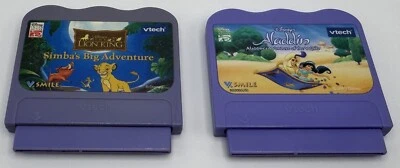 2 Vtech V Smile Disney Games ! The Lion King Simba's Big Adventure + Aladdin 🔥 - Image 1 of 2
