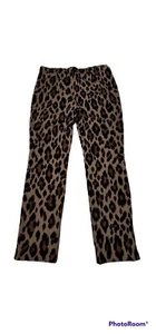 Chico’s Sz 0.5 Animal Leopard Print Pull On Waist Ankle Casual Pants Leopard - Picture 1 of 8