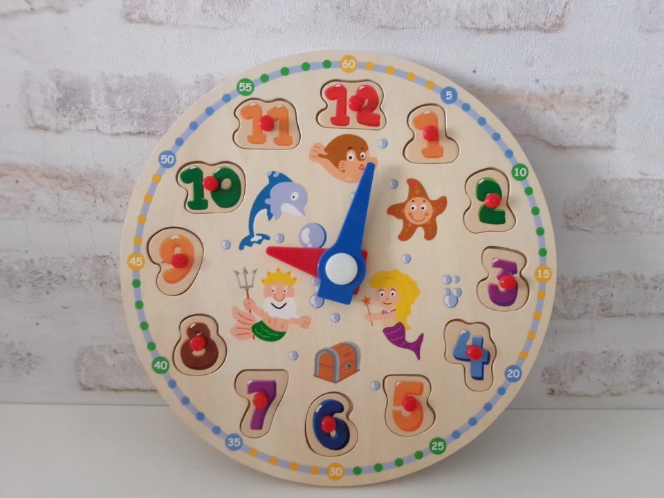 Horloge en bois - TBE - Photo 1/1