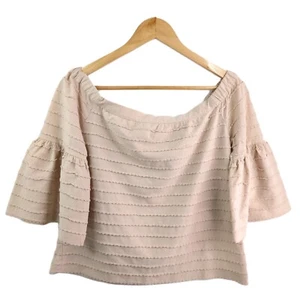 Seed Heritage Off Shoulder Top Size S Stretch Scallop Detail - Picture 1 of 9