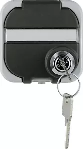 Schuko Feuchtraum abschließbare Steckdose Aufputz mit Schloss abschließbar IP44 - Bild 1 von 6