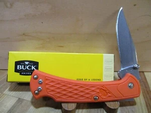 New Buck USA 112 Slim Select Folding Pocket Knife In Orange - 12024 - Picture 1 of 11