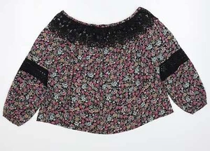 New Look Womens Floral Polyester Blend Blouse Size 10 - - Picture 1 of 12