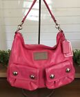 Gorgeous Coach Pink Leather POPPY Pocket Swing Hobo Shoulder Bag M0969-14561 EUC