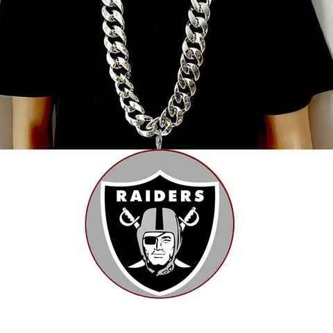 New Las Vegas Raiders Large Fan 8" Pendant Necklace Big Chain Gift D32 Cover