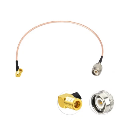 RF Patch Cable RG316 TNC male to SMB female right angle 14" 35cm 50 ohm - Image 1 of 4