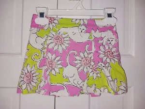 Lilly Pulitzer Vintage French Fried Lion Little Girls Skirt Sz 4t  Lions - Picture 1 of 6