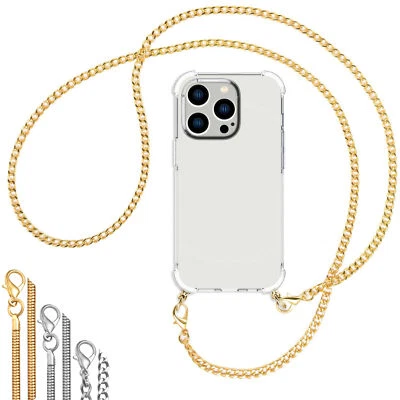 Collana (Catena in metallo) per Apple iPhone 14 Pro Cover protettiva Custodia  c - Immagine 1 di 4