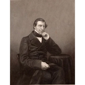 The Right Honourable LORD CHELMSFORD - Original 1860 Engraving - DJ Pound - Picture 1 of 2