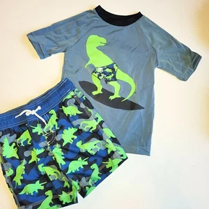 Gymboree sz 4 Boys Swim Set Rashguard Shorts Dinosaur NWT ***See Description** - Picture 1 of 3