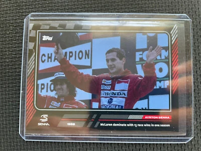 2023 TOPPS STORY OF AYRTON SENNA McLaren 15 Wins In Season Only 699 Made - Image 1 of 3