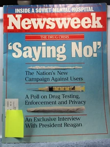 NEWSWEEK magazine August 11 1986 Drug Crisis Ronald Reagan Junior League 65 pgs - Picture 1 of 9