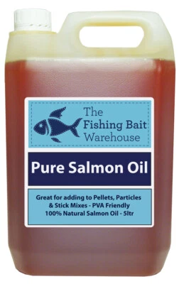Fish Oils 5ltr - Fishing Bait, Carp,  PVA Friendly, 5 Litre, Salmon, Hemp, Squid - Image 1 of 3