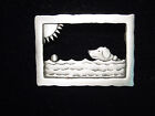 &quot;JJ&quot; Jonette Jewelry Silver Pewter &#39;DOG Swimming to Ball&#39; Pin