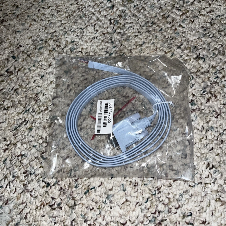 NEW Original Cisco Serial Console Cable 3081377000 Sky Blue DB9 to RJ45 - Image 1 of 1
