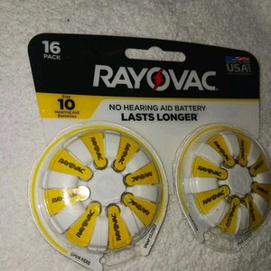 Hearing Aid Batteries size 10 Duracell & Rayovac Brand. 32 Batteries Total. New - Picture 1 of 6