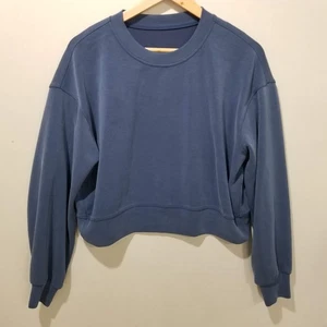 Lululemon Perfectly Oversized Cropped Crew Softstreme Gr. 4 Mineral Blue W3EZLS - Bild 1 von 11