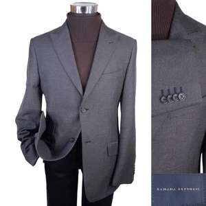 BANANA REPUBLIC Blazer Sport Mantel 2 Knopf Freizeit Jacke Gr. 40R WOLLE/BAUMWOLLE - Bild 1 von 13