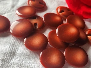 Lot Of 7 Large Vintage Brown Buttons With Smooth Shank 2.5 Cm Ref 2961 - Picture 1 of 1