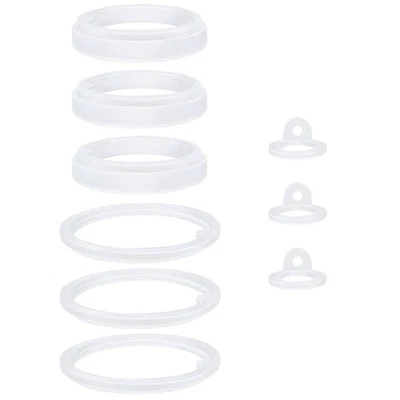 Set of 3/4pcs Water Bottle Silicone Sealing Gaskets Replacement for Drinking Cup - Image 1 of 4