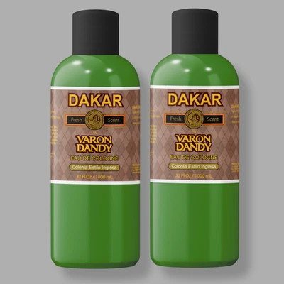 Varon Dandy Dakar Eau de Cologne 32oz - Estilo clásico británico (paquete de 2) Foto 1 de 4