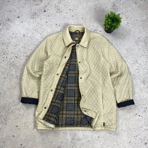 Barbour L211 Women’s Quilted Jacket Vintage Flyweight Beige US 12 EU 42 - Picture 1 of 16
