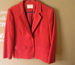 NUEVO SIN ETIQUETAS BLAZER MUJER PENDLETON ROJO TALLA 12 - Imagen 1 de 6