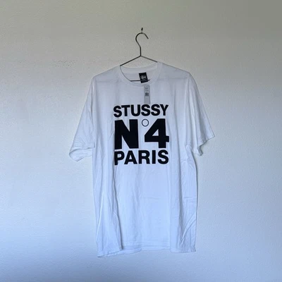 Stussy Paris Nº Camiseta 4 Hombre Talla XL Blanca Nueva Con Etiquetas Foto 1 de 4