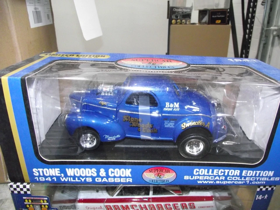 Supercoportivos Will 1/18 Stone Woods & Cook 1941 azul Willys Gasser nuevos en caja Foto 1 de 1