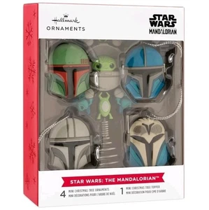 Hallmark Star Wars The Mandalorian Mini Tree Topper & Ornament Set New - Picture 1 of 3