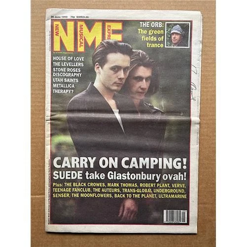 SUEDE NME MAGAZINE JUNE 26 1993 SUEDE COVER WITH MORE INSIDE (GLASTONBURY) UK - Image 1 of 2
