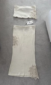 Zara matching set Cream Crochet Skirt & Top New With Tags Large - holiday summer - Picture 1 of 7