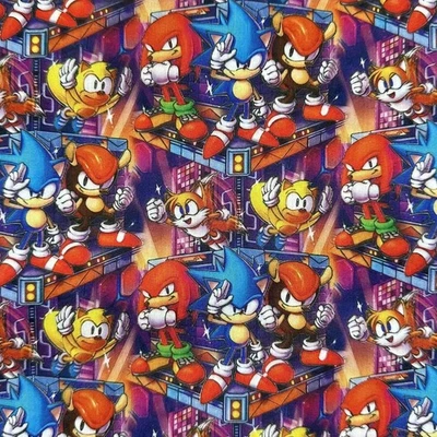 Sonic The Hedgehog Tails Character Fabric Fat Quarter Poly Cotton - Image 1 of 3