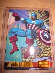 CARTE CARD BATMAN VS CAPTAIN AMERICA PROMO SKYBOX 1995 RARE MINT DC COMICS - Picture 1 of 1