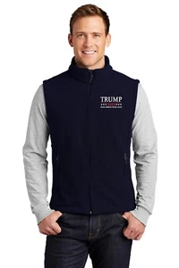 Trump 2024 Stitched Make America Great Again Fleece Vest Bold F219 - Picture 1 of 7