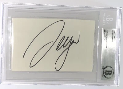 Sergio Garcia signed Index Card Masters golf pga beckett coa slabbed - Image 1 of 4