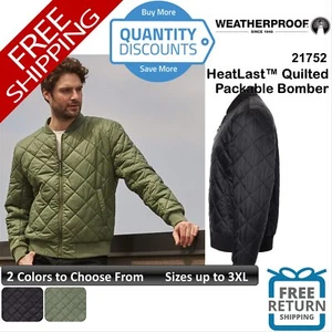 π₯ Weatherproof Brand Men HeatLast Quilted Packable Bomber Up To 3XL 21752 - Picture 1 of 4