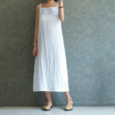 white cotton slip dress