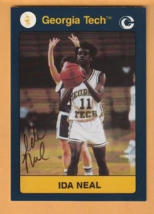 Ida Neal Georgia Tech Giacche Gialle AUTO Firmato 1991 Card Lawrenceville GA - Foto 1 di 2
