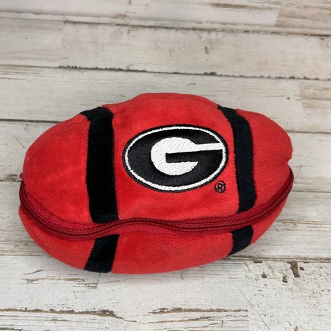 Plushland Plush Football University of Georgia Bulldogs UGA 2000 Red Black Logo Cover