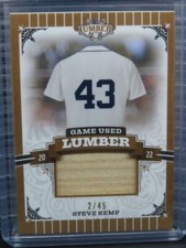 2022 Leaf Lumber Steve Kemp Bronze Game Used Bat #2/45