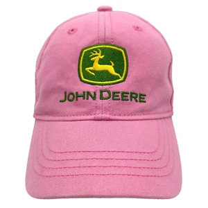 John Deere Hat Cap Girls Toddler Pink Farmer Tractor Genuine Elastic Strap Baby - Picture 1 of 10