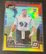 2017 Panini Optic RED YELLOW PRIZM #143 CHRIS WORMLEY Baltimore Ravens RC